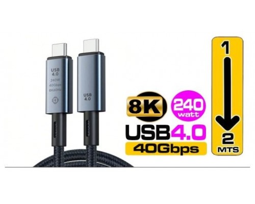 Con este cable USB 4.0 la transferencia de datos es
